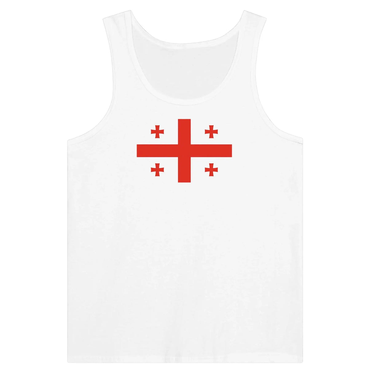 Débardeur drapeau géorgie tissu léger filé à l’anneau