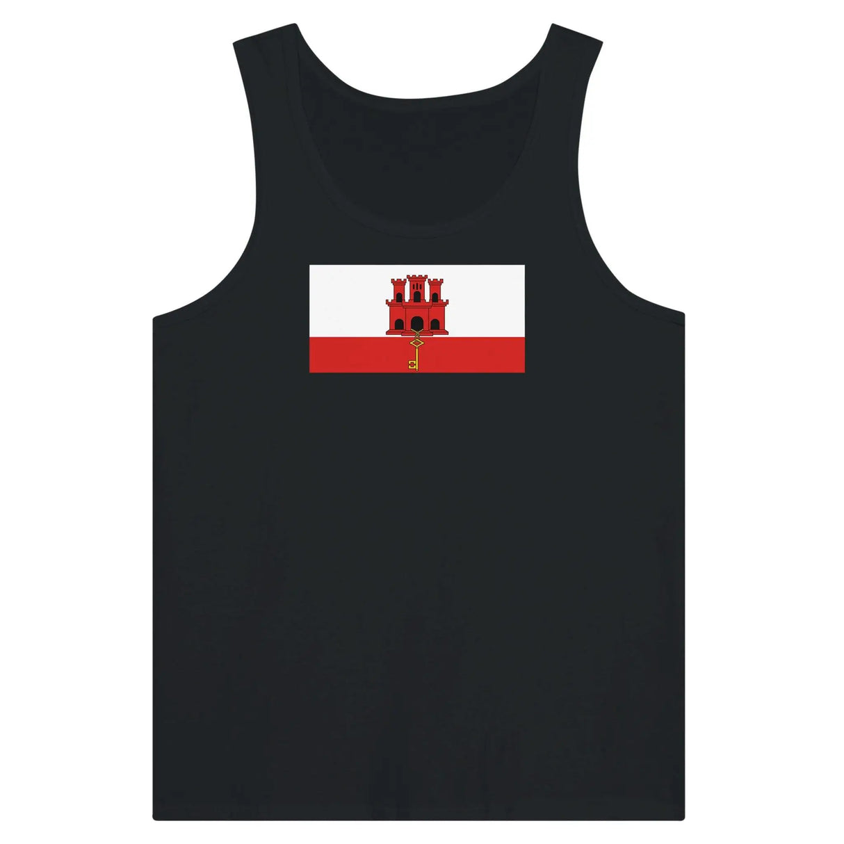 Débardeur drapeau gibraltar tissu léger filé à l’anneau