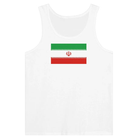 Débardeur drapeau iran coton peigné tissu léger imprimé