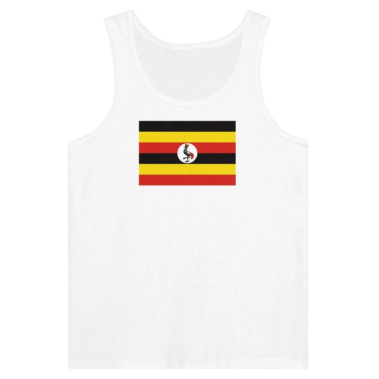 Débardeur drapeau ouganda tissu léger couleur filé à l’anneau