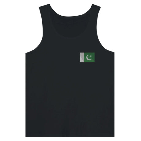 Débardeur drapeau pakistan tissu léger broderie couleur
