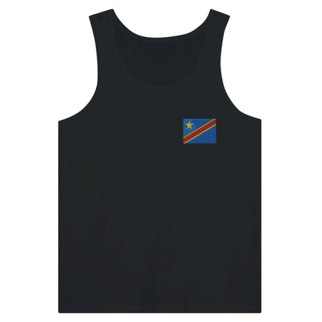 Débardeur drapeau république démocratique du congo brodé léger