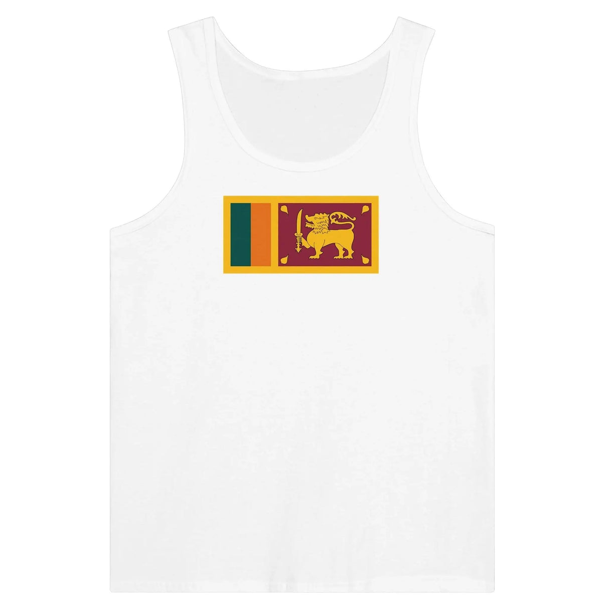 Débardeur drapeau sri lanka coton peigné tissu léger