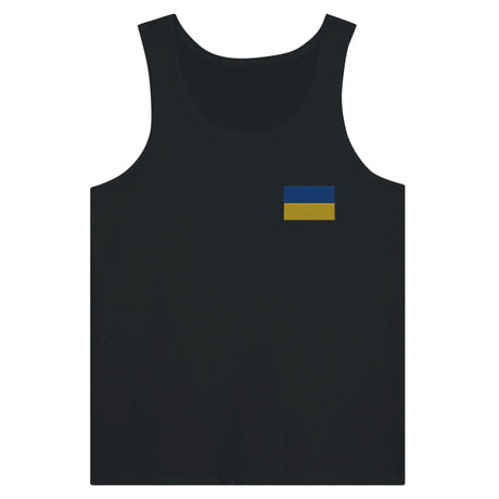 Débardeur drapeau ukraine broderie tissu léger doux