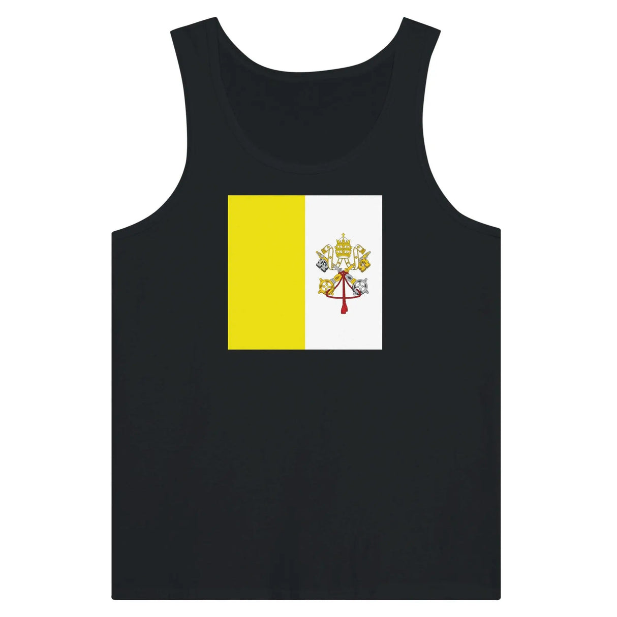 Débardeur drapeau vatican en tissu léger filé à l’anneau