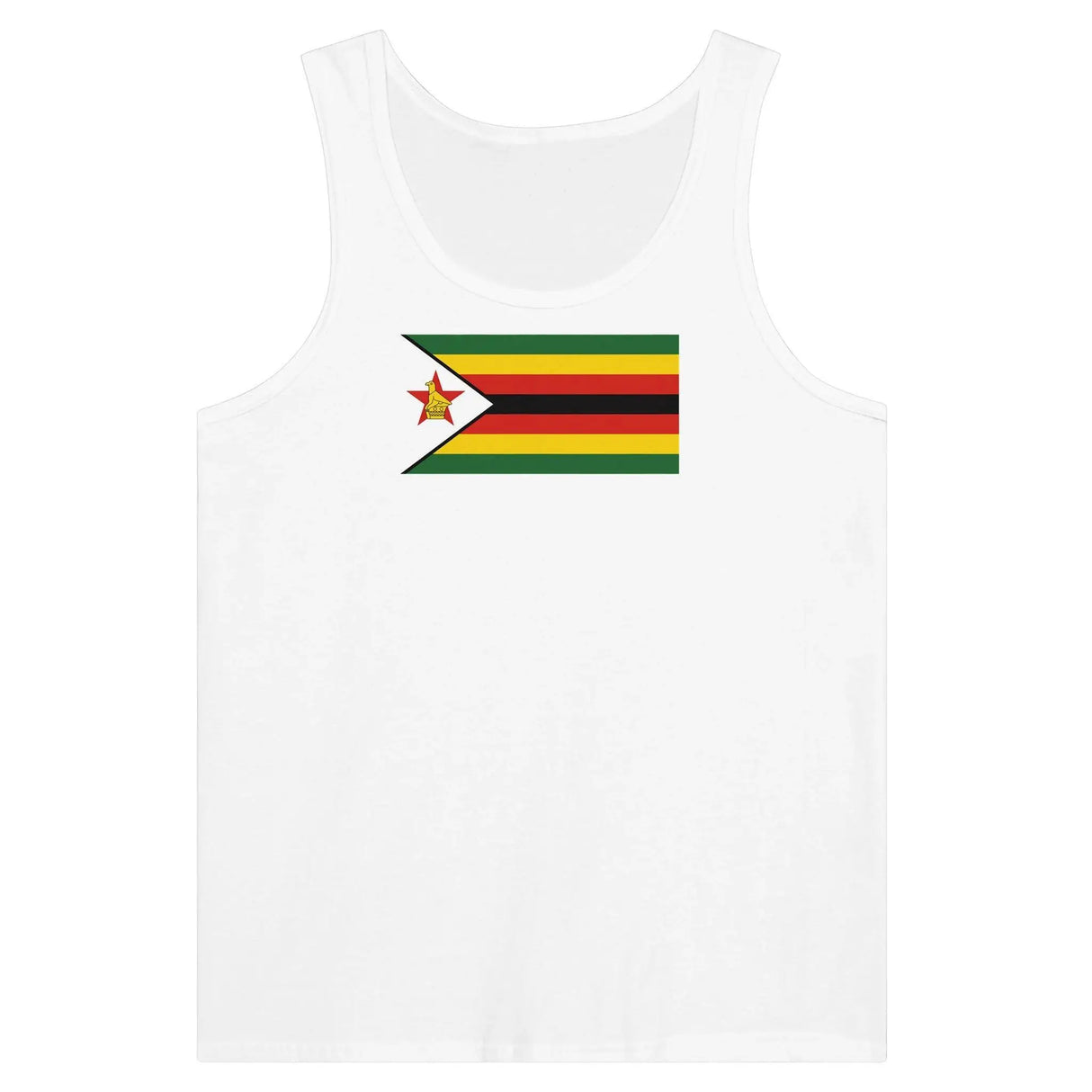 Débardeur drapeau zimbabwe tissu léger coton filé à l’anneau