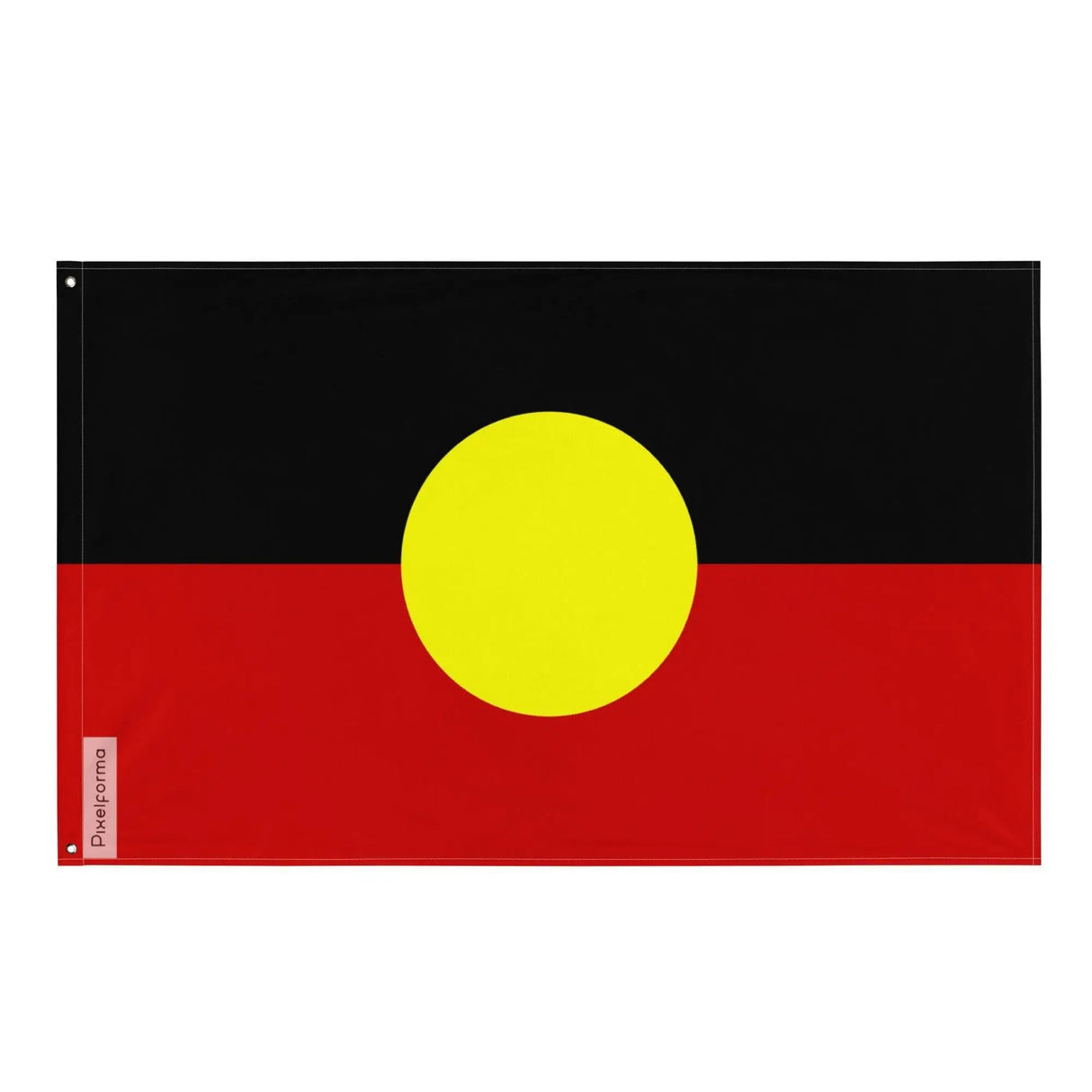 Drapeau aborigène australie polyester imprimé double ourlet