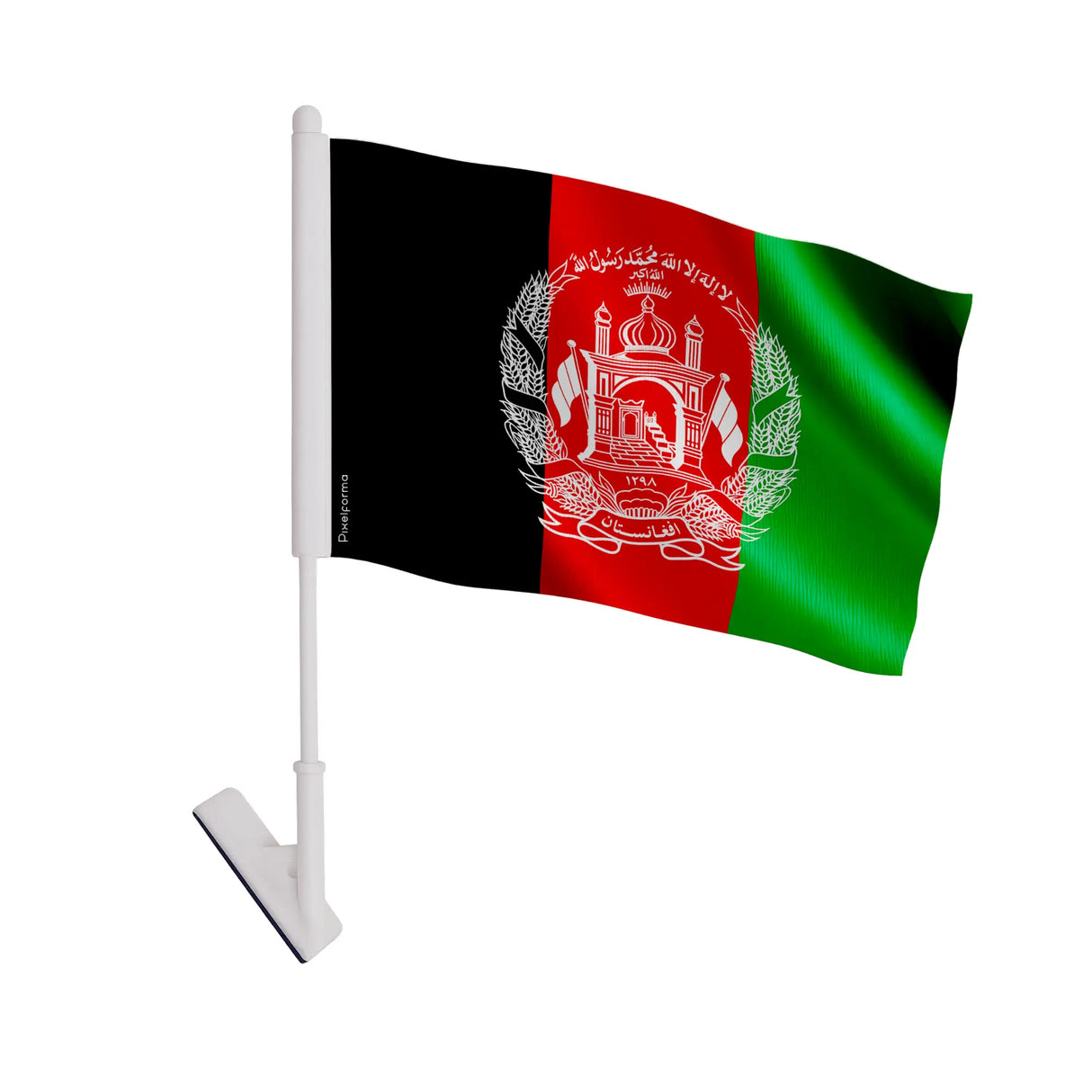 Drapeau adhésif afghanistan polyester souple facile à coller