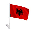 Drapeau adhésif albanie polyester souple facile à coller