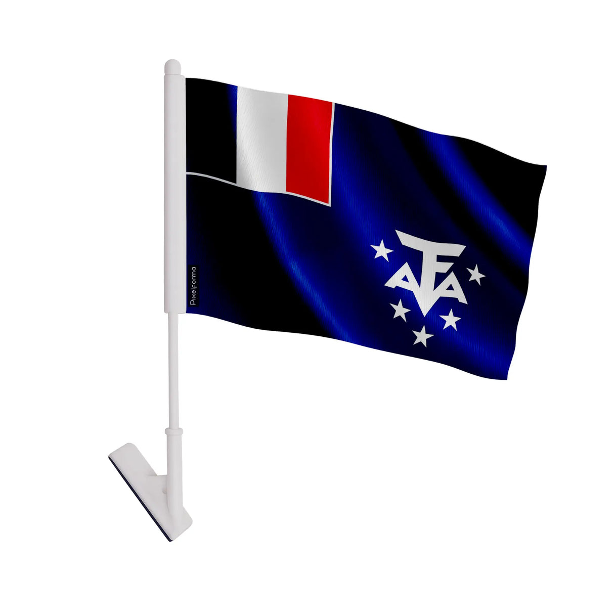 Drapeau adhésif antarctique française en polyester souple