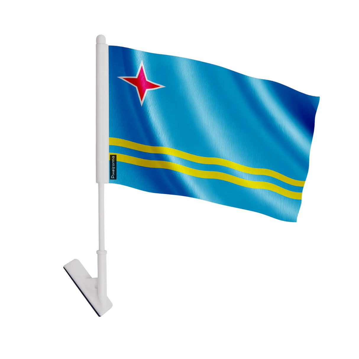 Drapeau adhésif aruba polyester souple facile à coller