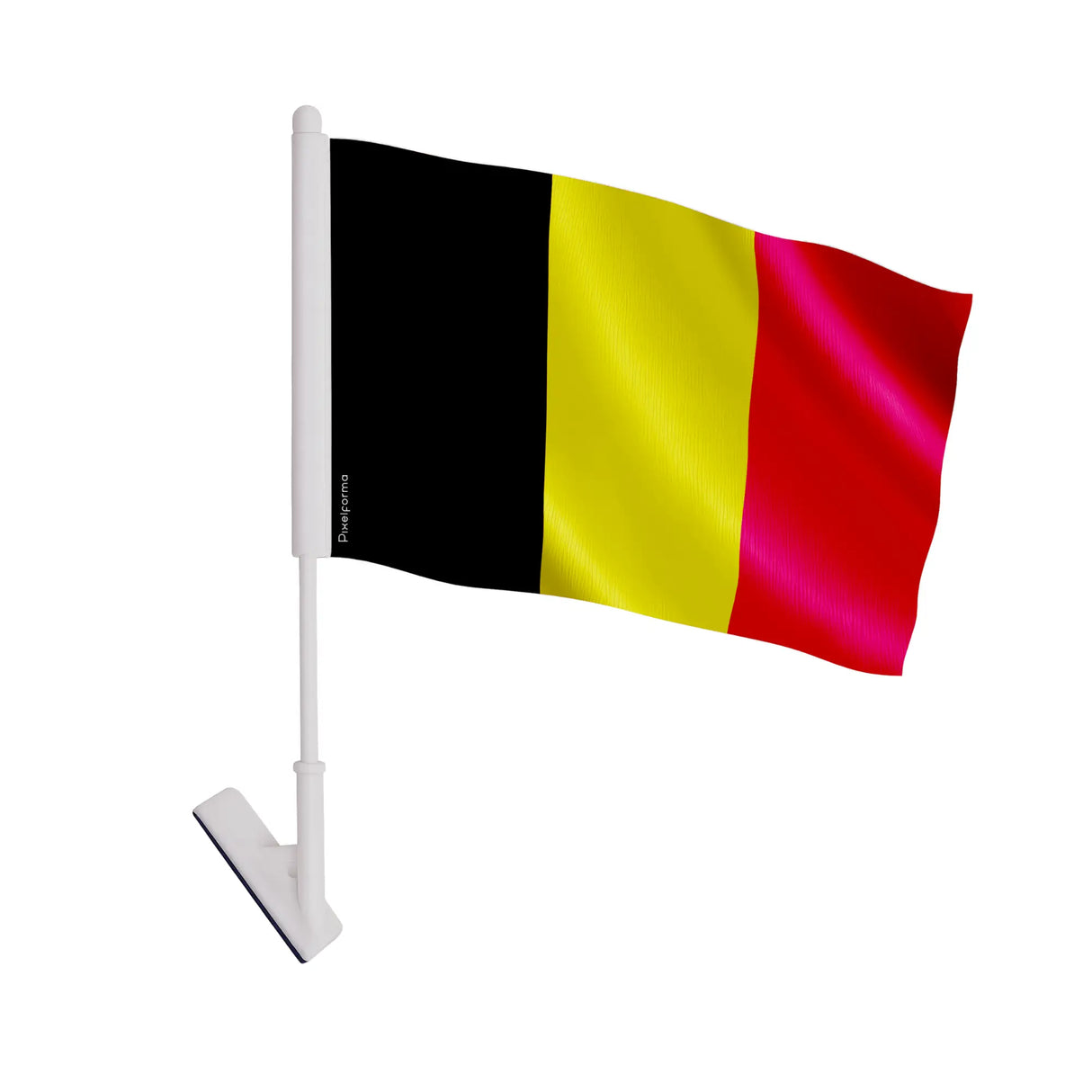 Drapeau adhésif belgique polyester souple facile à coller