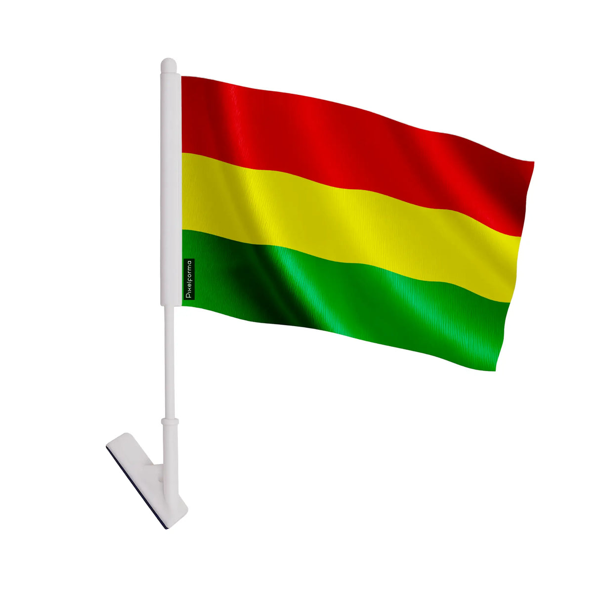 Drapeau adhésif bolivie polyester souple facile à coller