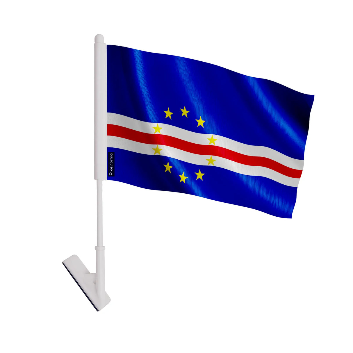 Drapeau adhésif cap-vert polyester souple facile à coller