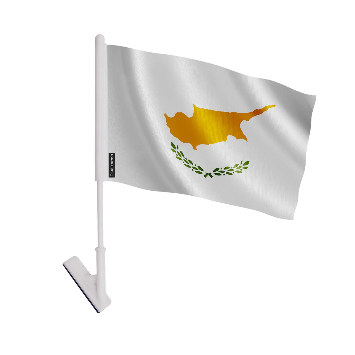 Drapeau adhésif chypre polyester souple facile à coller