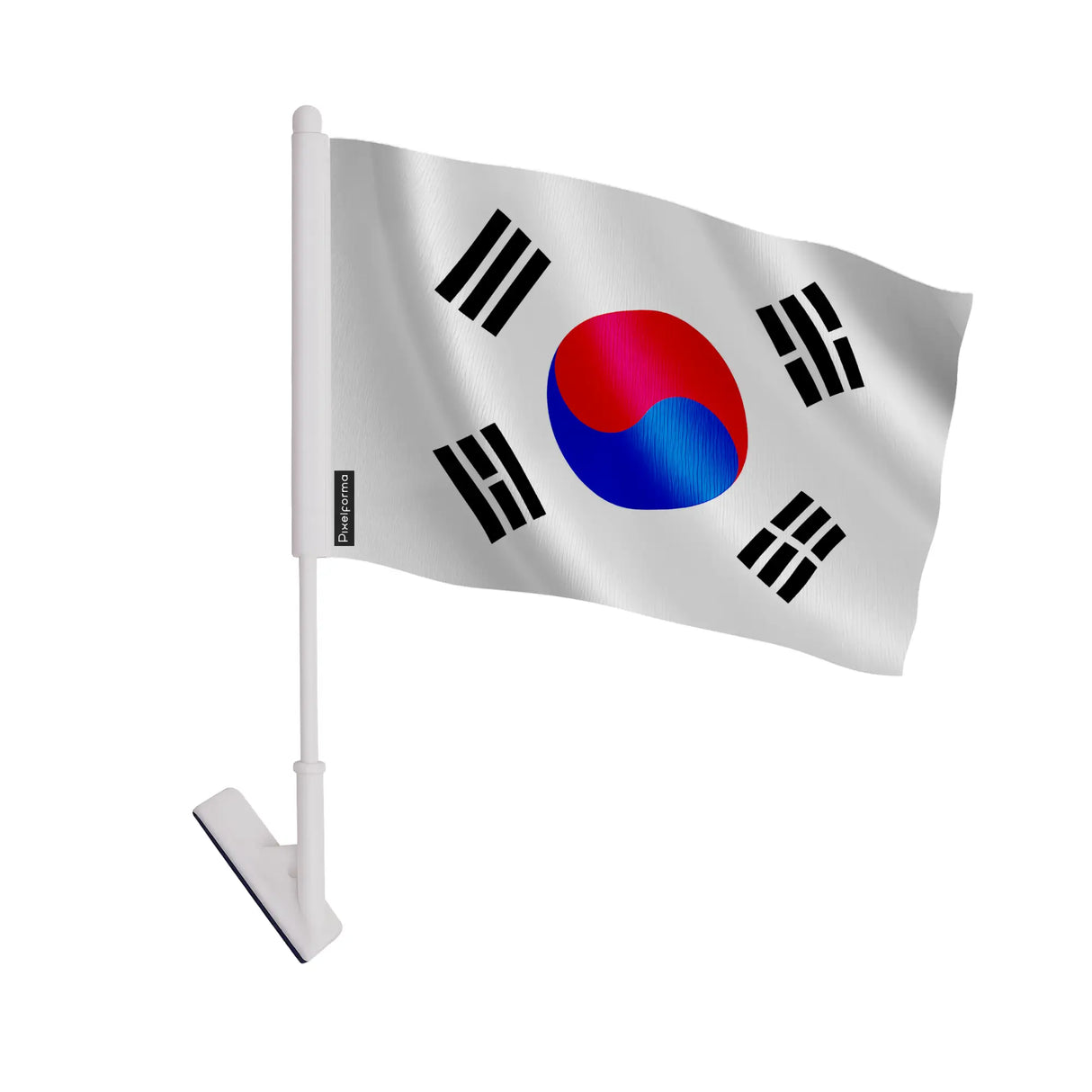 Drapeau adhésif corée du sud polyester souple facile à coller