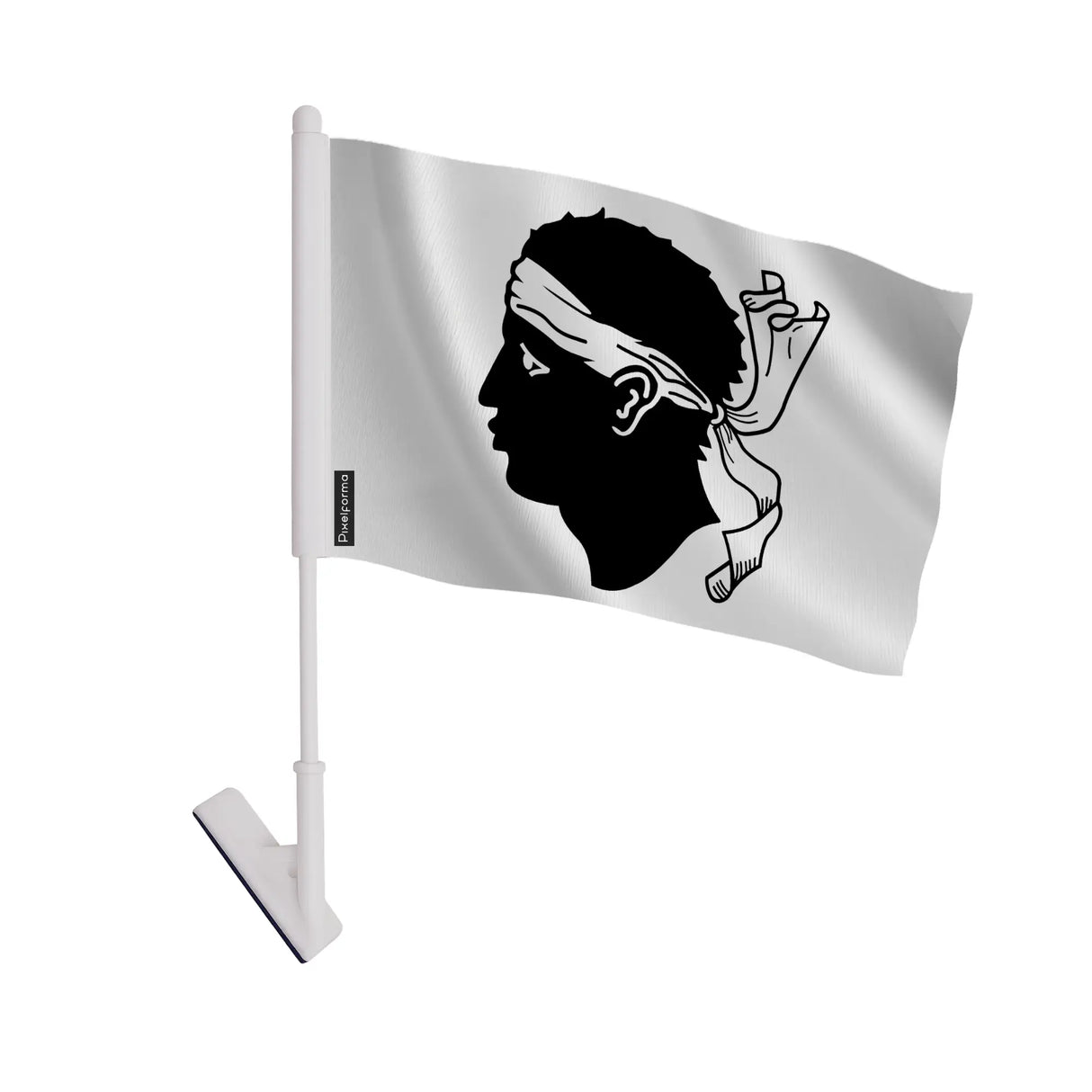Drapeau adhésif corse polyester souple facile à coller