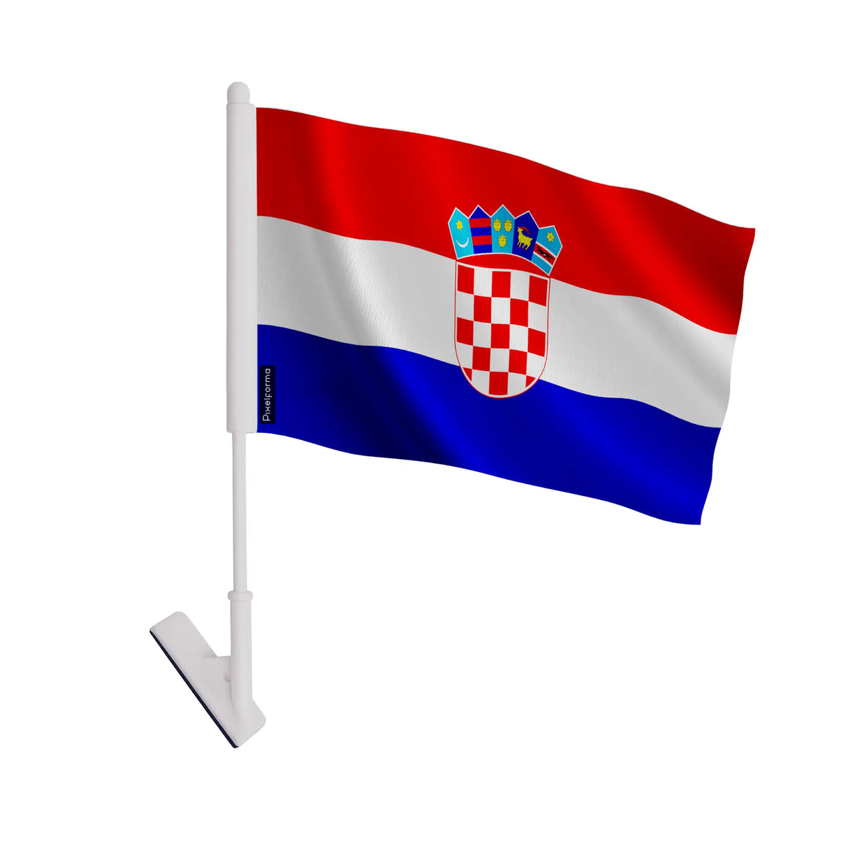 Drapeau adhésif croatie polyester souple facile à coller