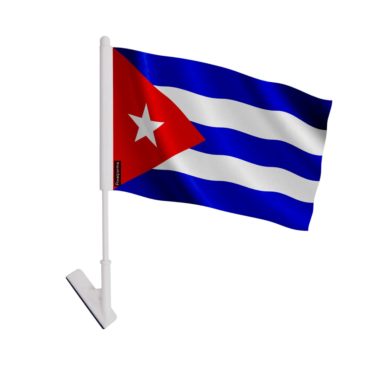 Drapeau adhésif cuba en polyester souple facile à coller