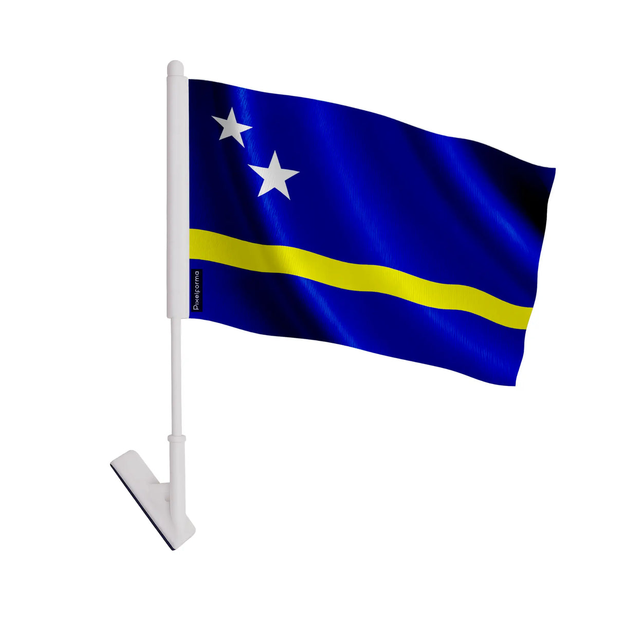 Drapeau adhésif curaçao polyester souple facile à coller