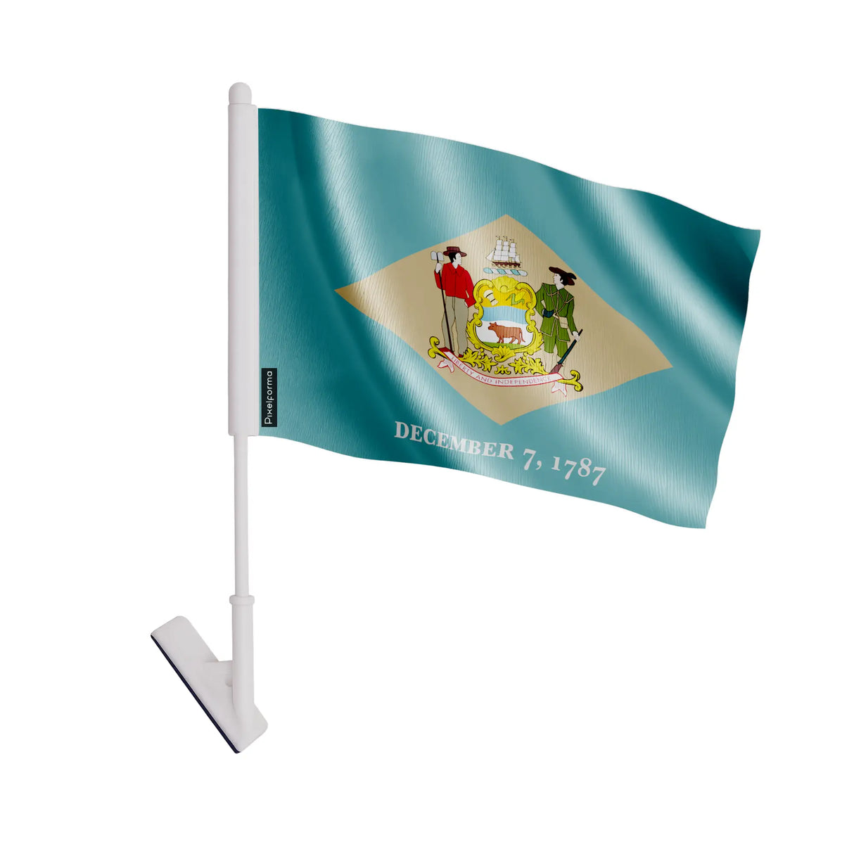 Drapeau adhésif delaware polyester souple facile à coller