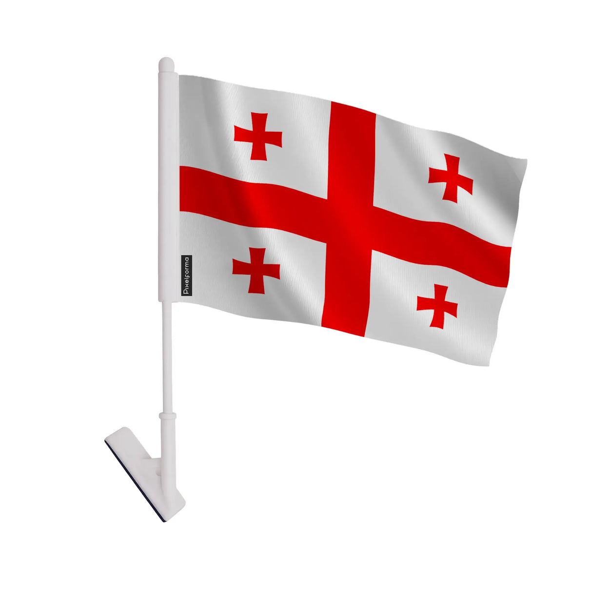 Drapeau adhésif géorgie polyester souple facile à coller