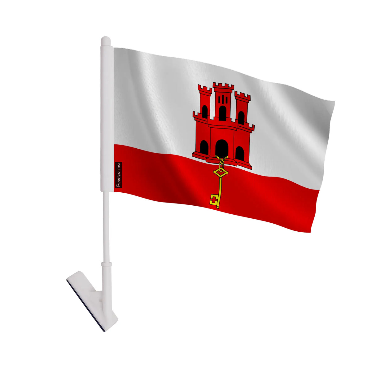 Drapeau adhésif gibraltar en polyester facile à poser