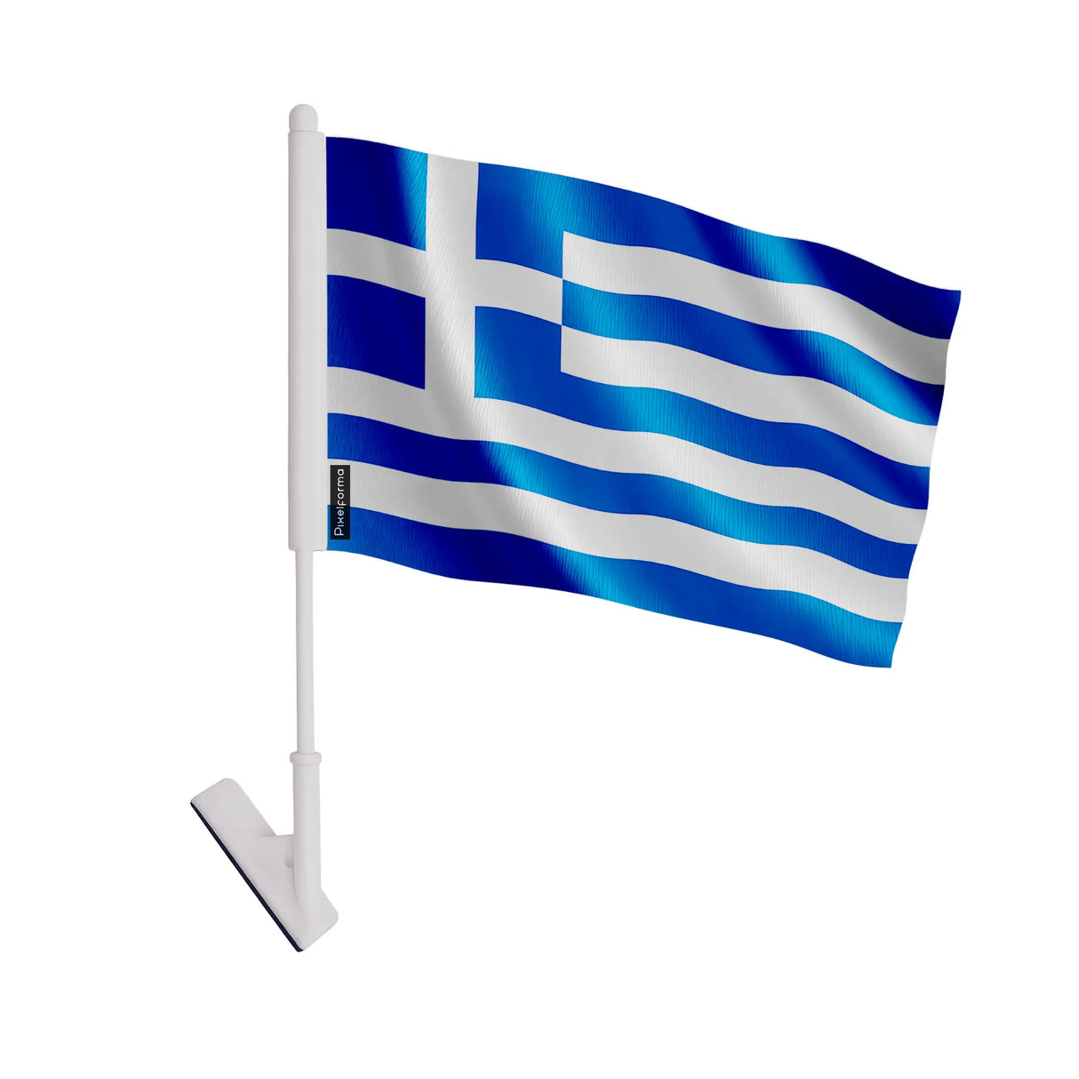 Drapeau adhésif grèce polyester souple facile à coller