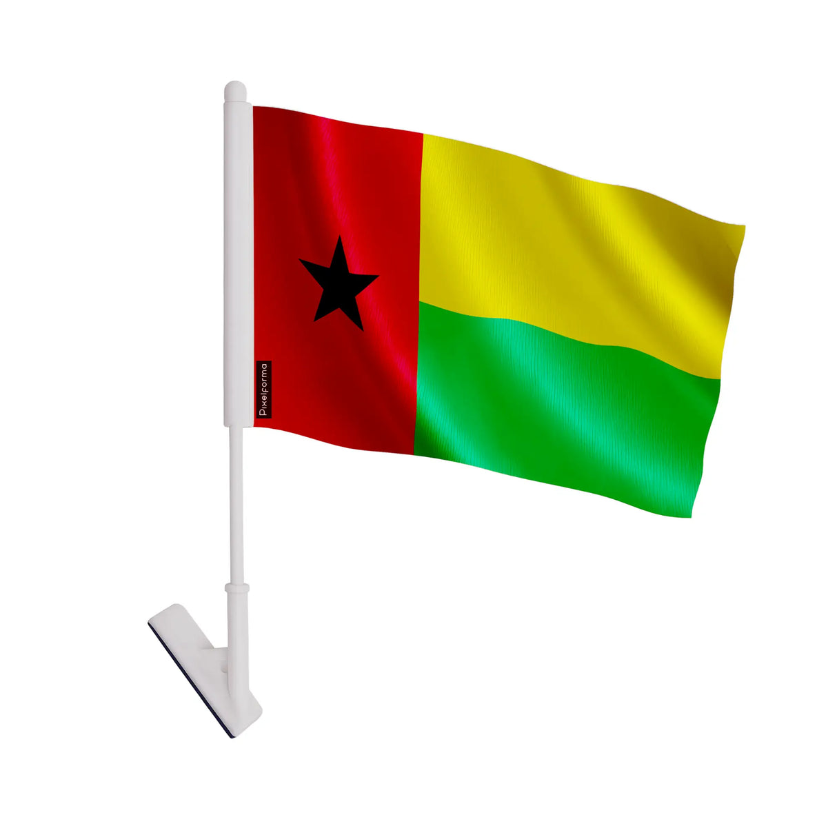 Drapeau adhésif guinée-bissau polyester facile à coller