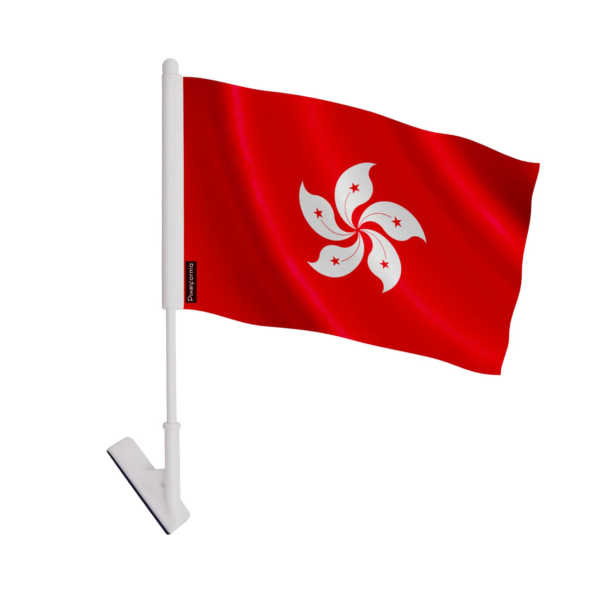 Drapeau adhésif hong kong en polyester facile à coller