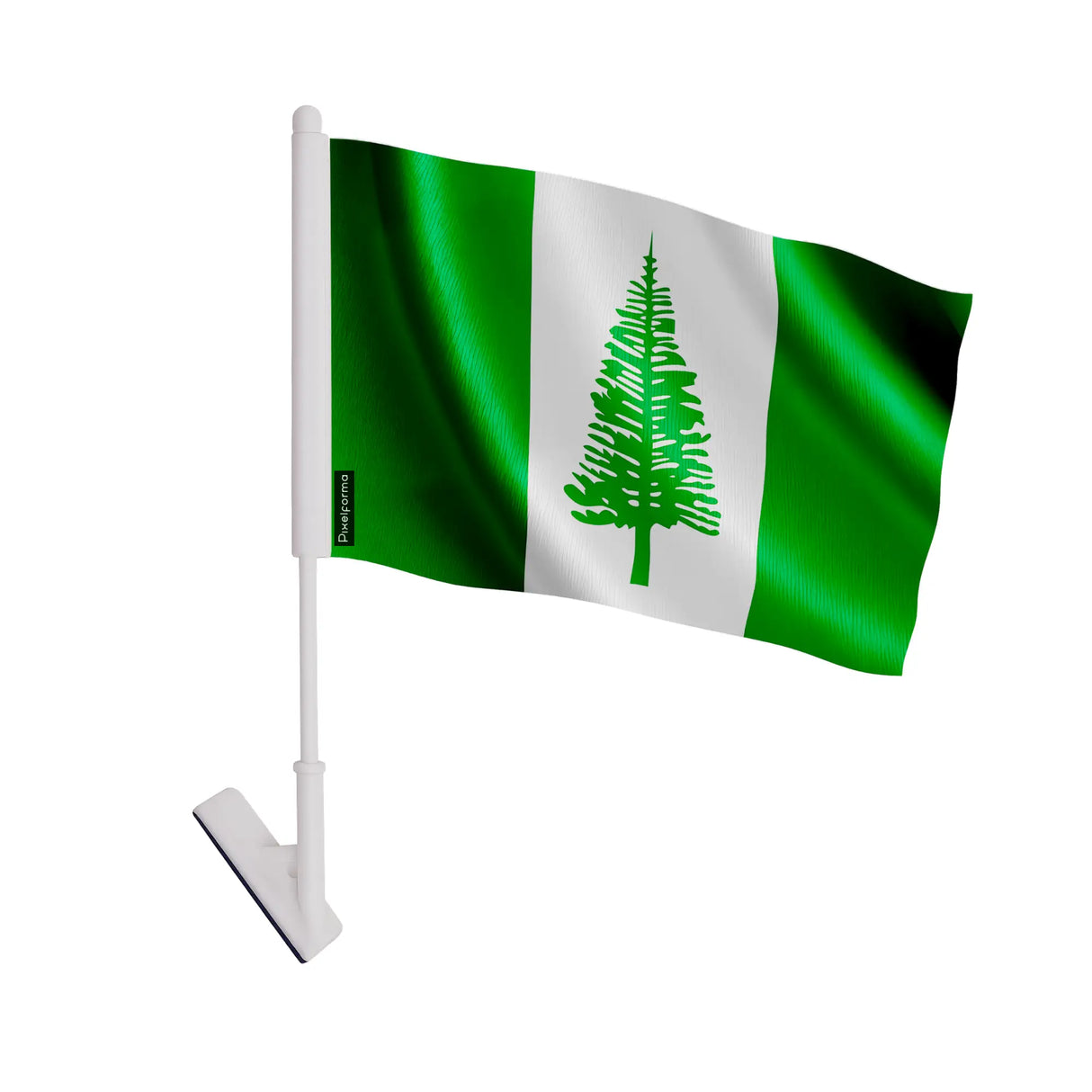 Drapeau adhésif île norfolk en polyester facile à coller