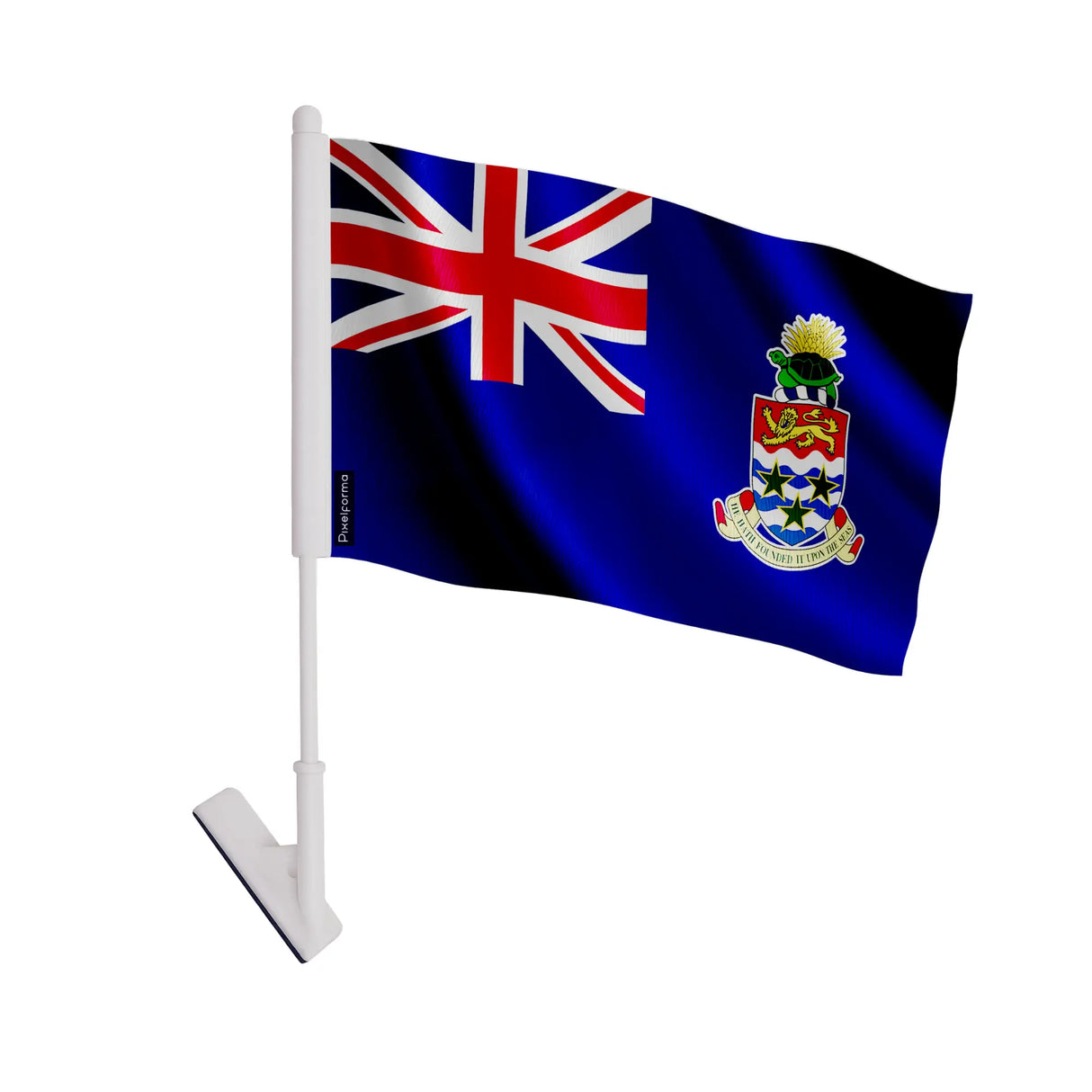 Drapeau adhésif îles caïmans polyester facile à coller
