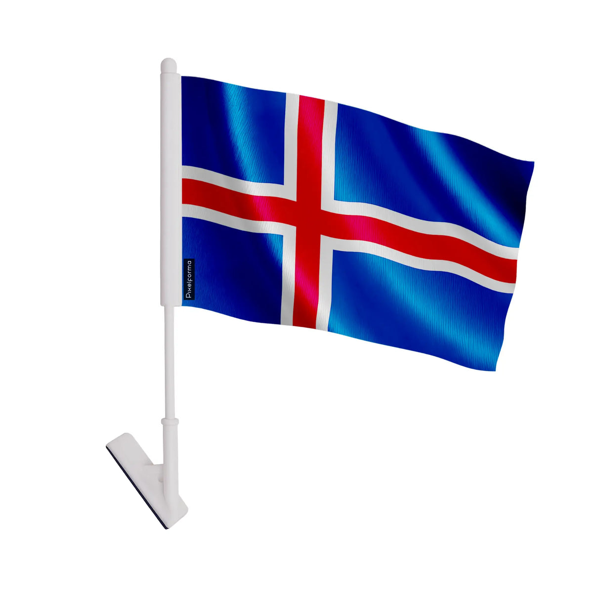 Drapeau adhésif islande en polyester souple facile à coller