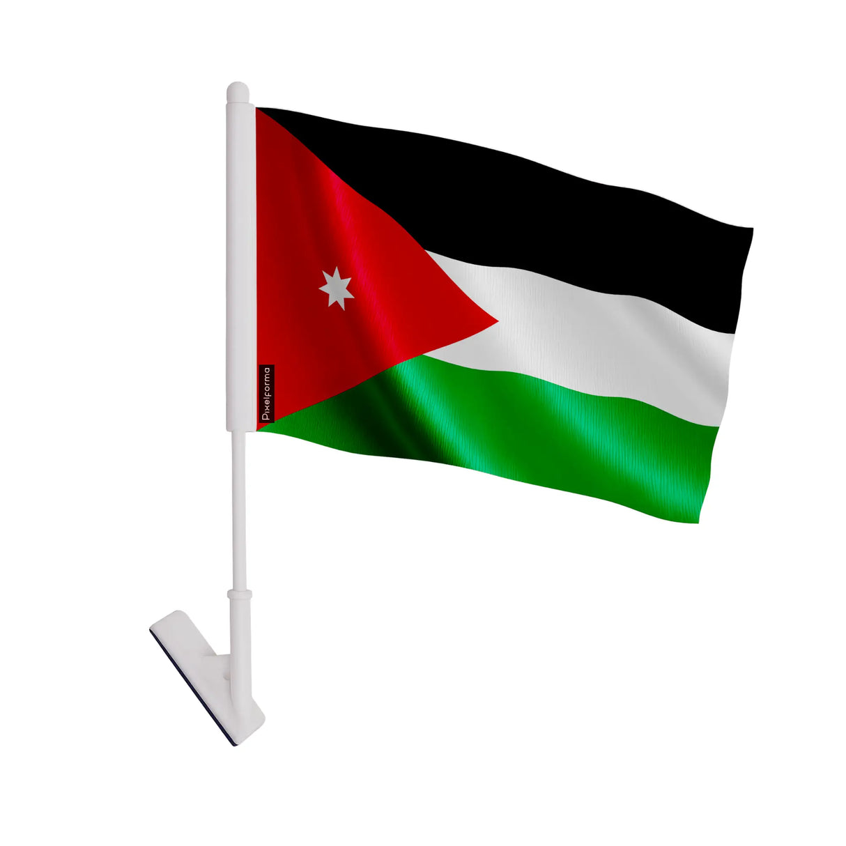 Drapeau adhésif jordanie en polyester souple facile à coller