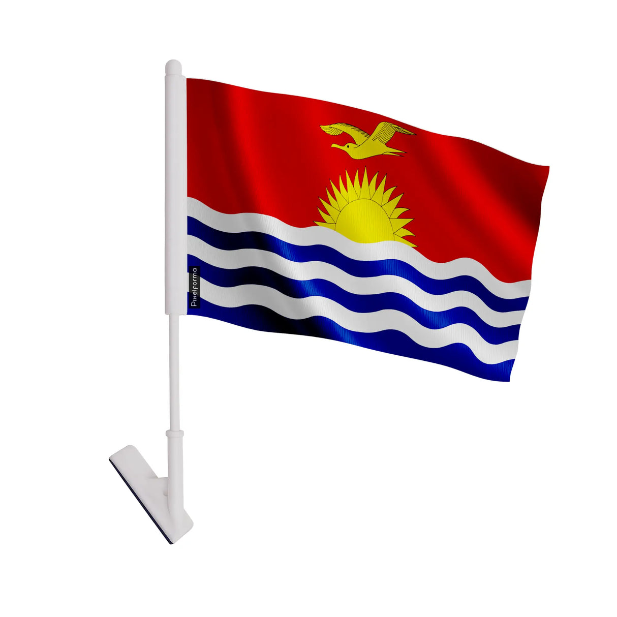 Drapeau adhésif kiribati polyester souple facile à coller