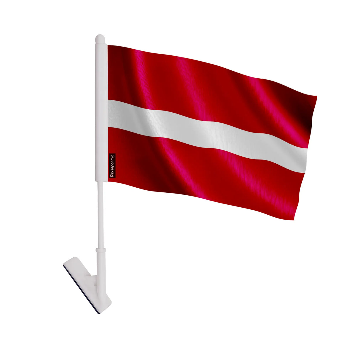 Drapeau adhésif lettonie polyester souple facile à coller