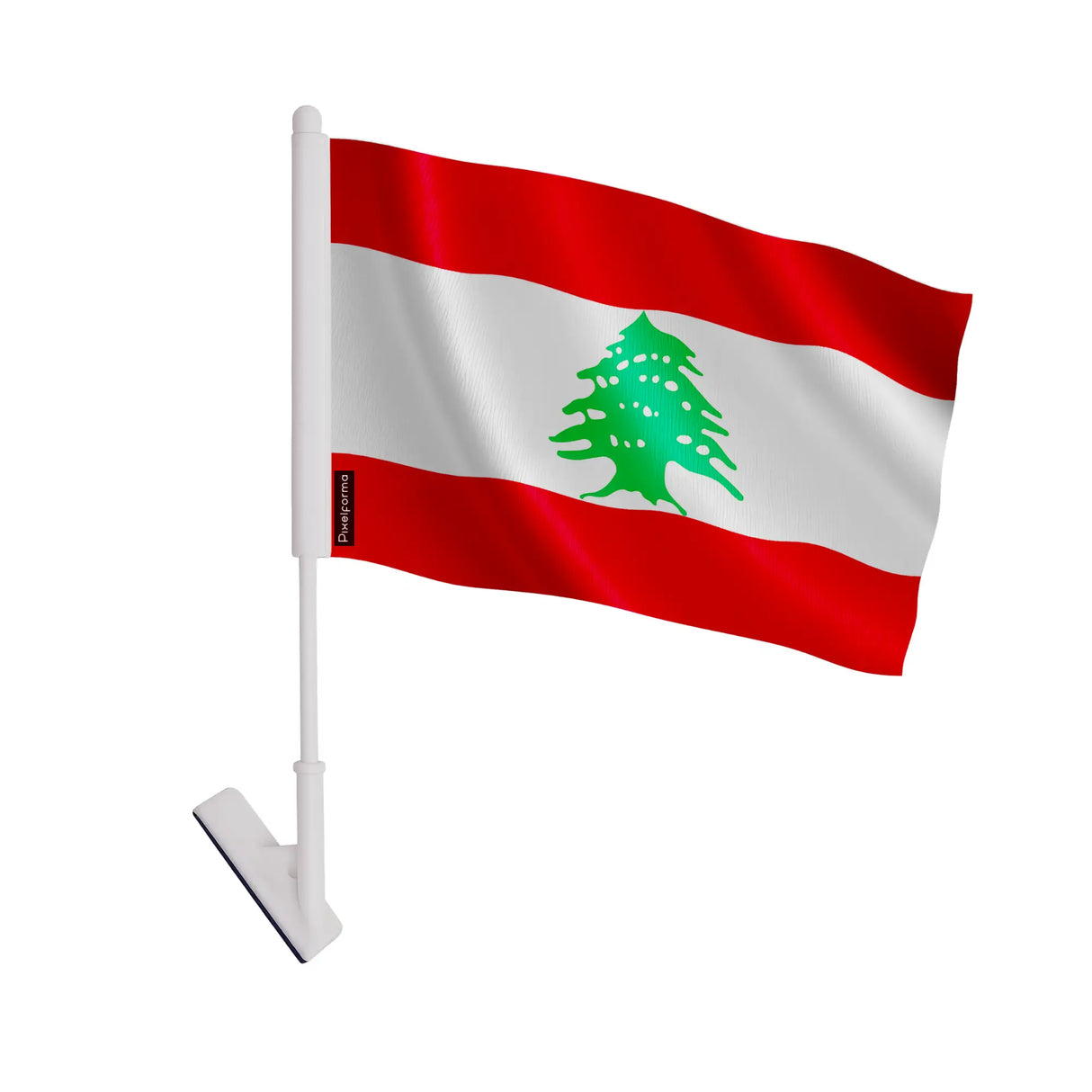 Drapeau adhésif liban polyester souple facile à coller