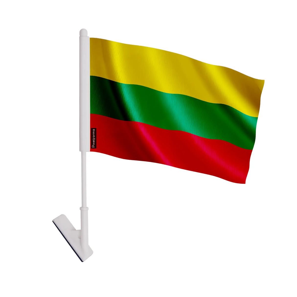 Drapeau adhésif lituanie polyester souple facile à coller
