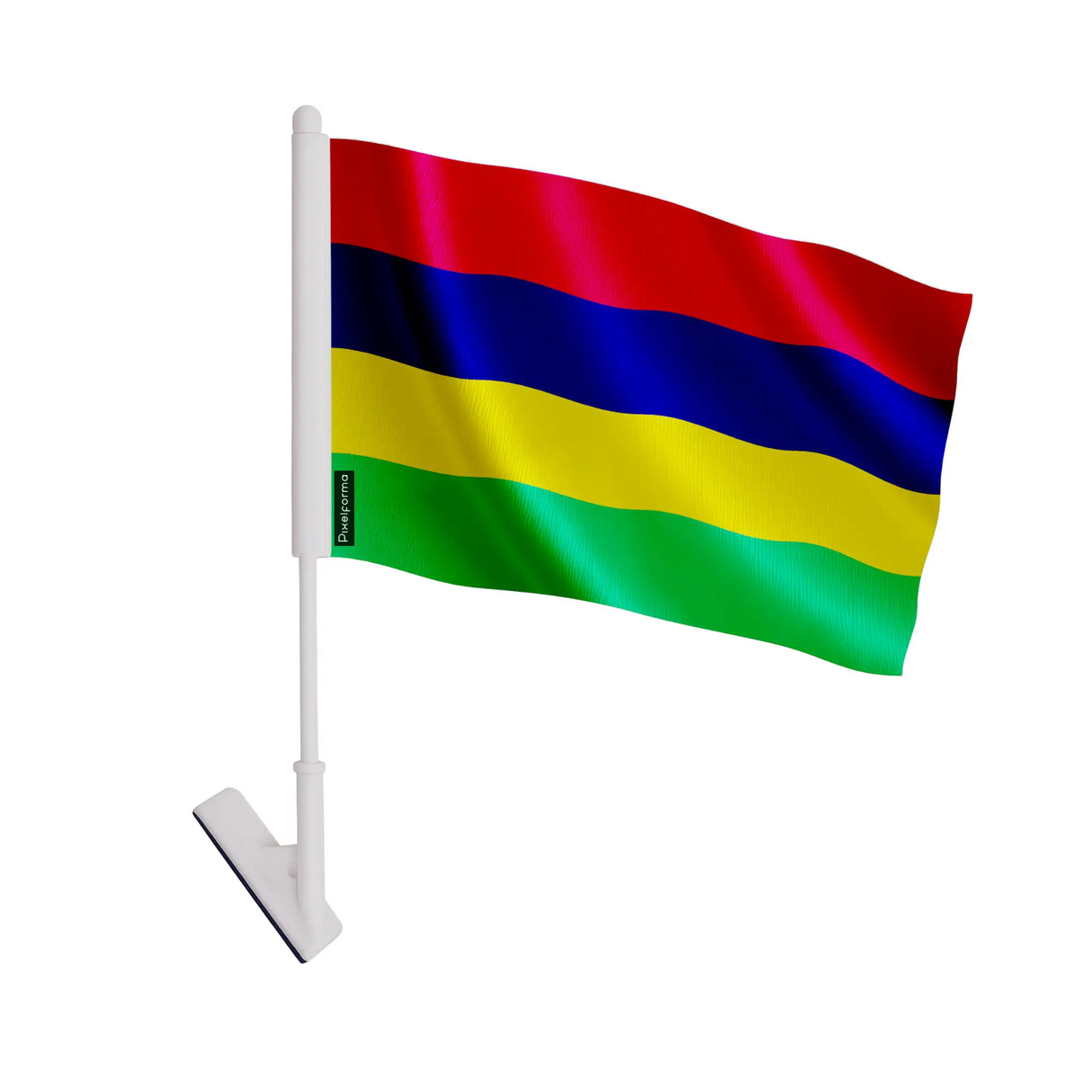 Drapeau adhésif maurice polyester souple facile à coller
