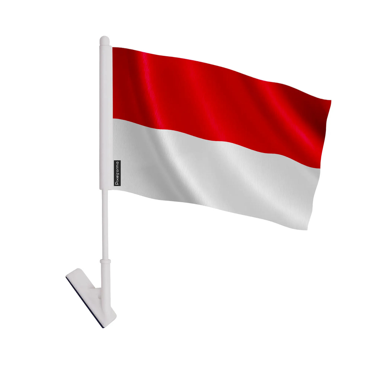 Drapeau adhésif monaco polyester souple facile à coller