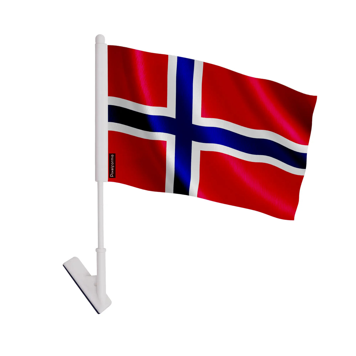 Drapeau adhésif norvège polyester souple facile à coller