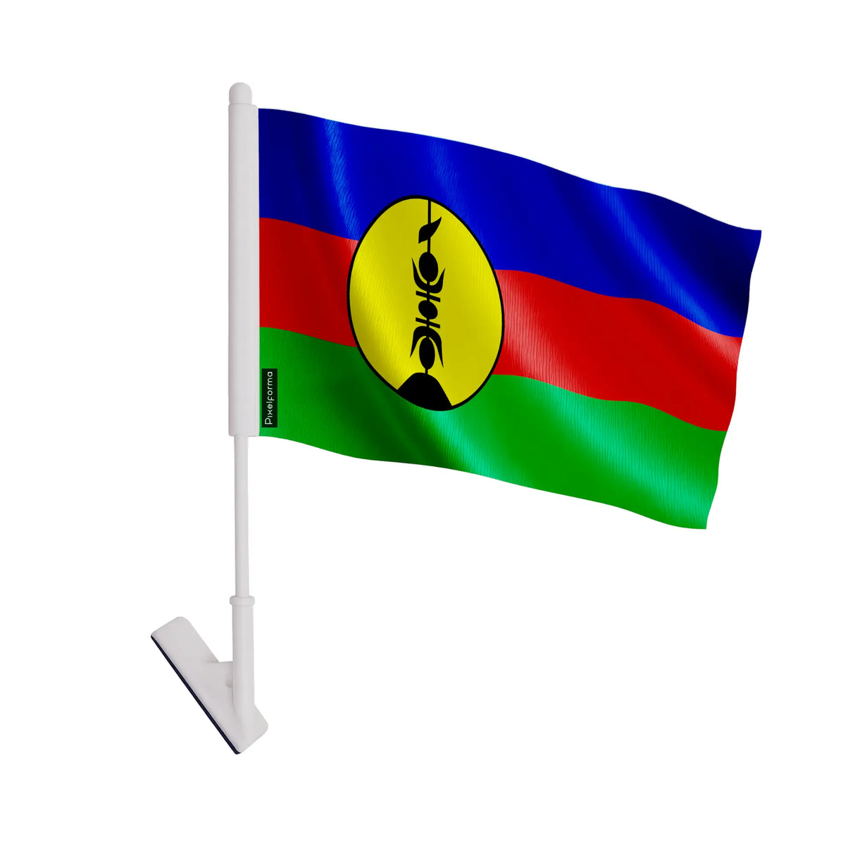 Drapeau adhésif nouvelle-calédonie polyester facile à coller