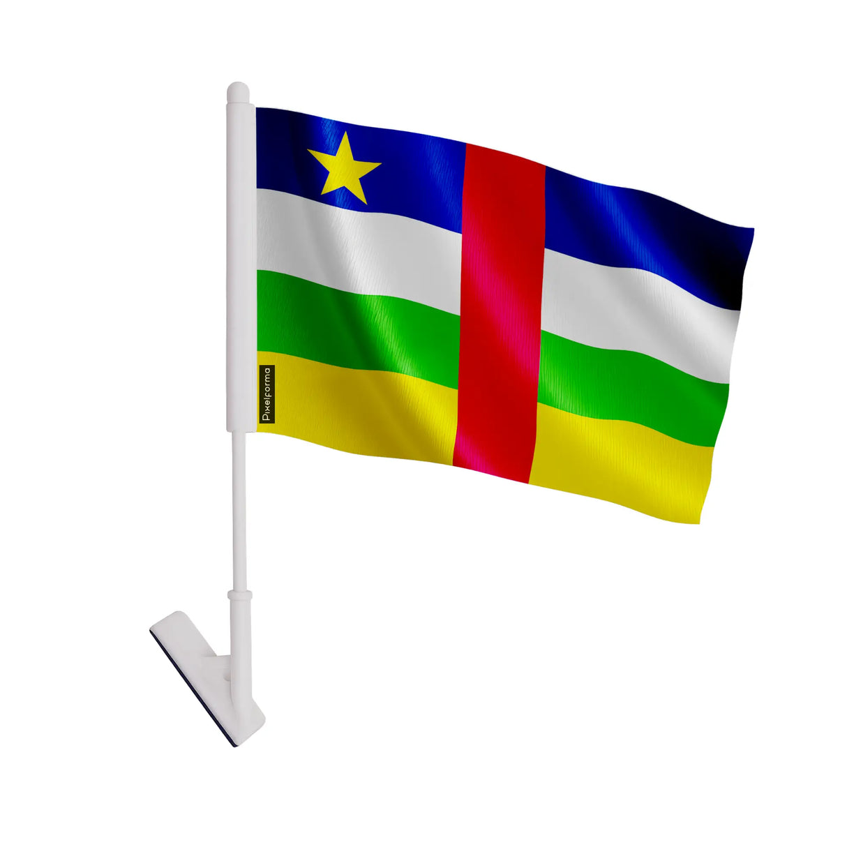 Drapeau adhésif république centrafricaine polyester souple