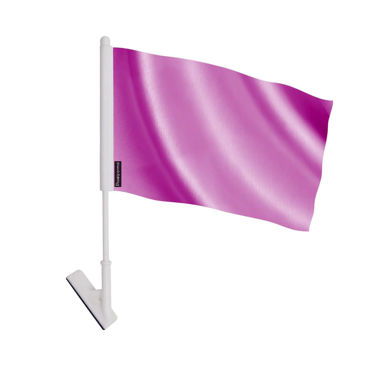Drapeau adhésif rose polyester souple pour vitres