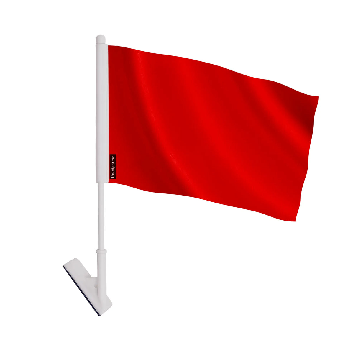 Drapeau adhésif rouge polyester souple facile à coller