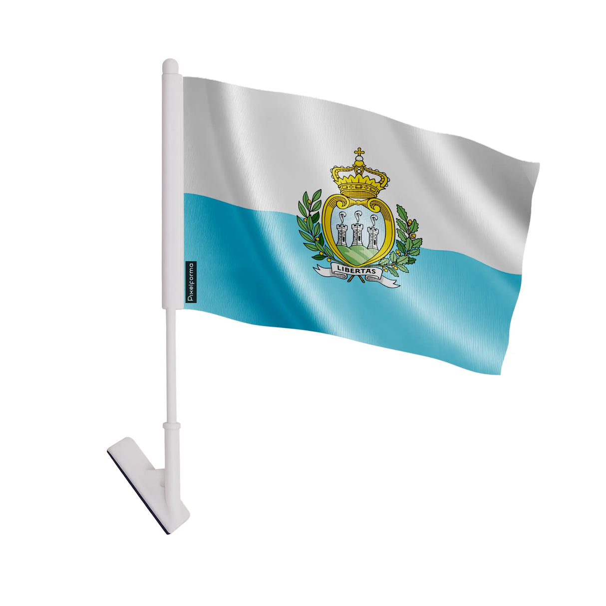 Drapeau adhésif saint-marin polyester facile à coller