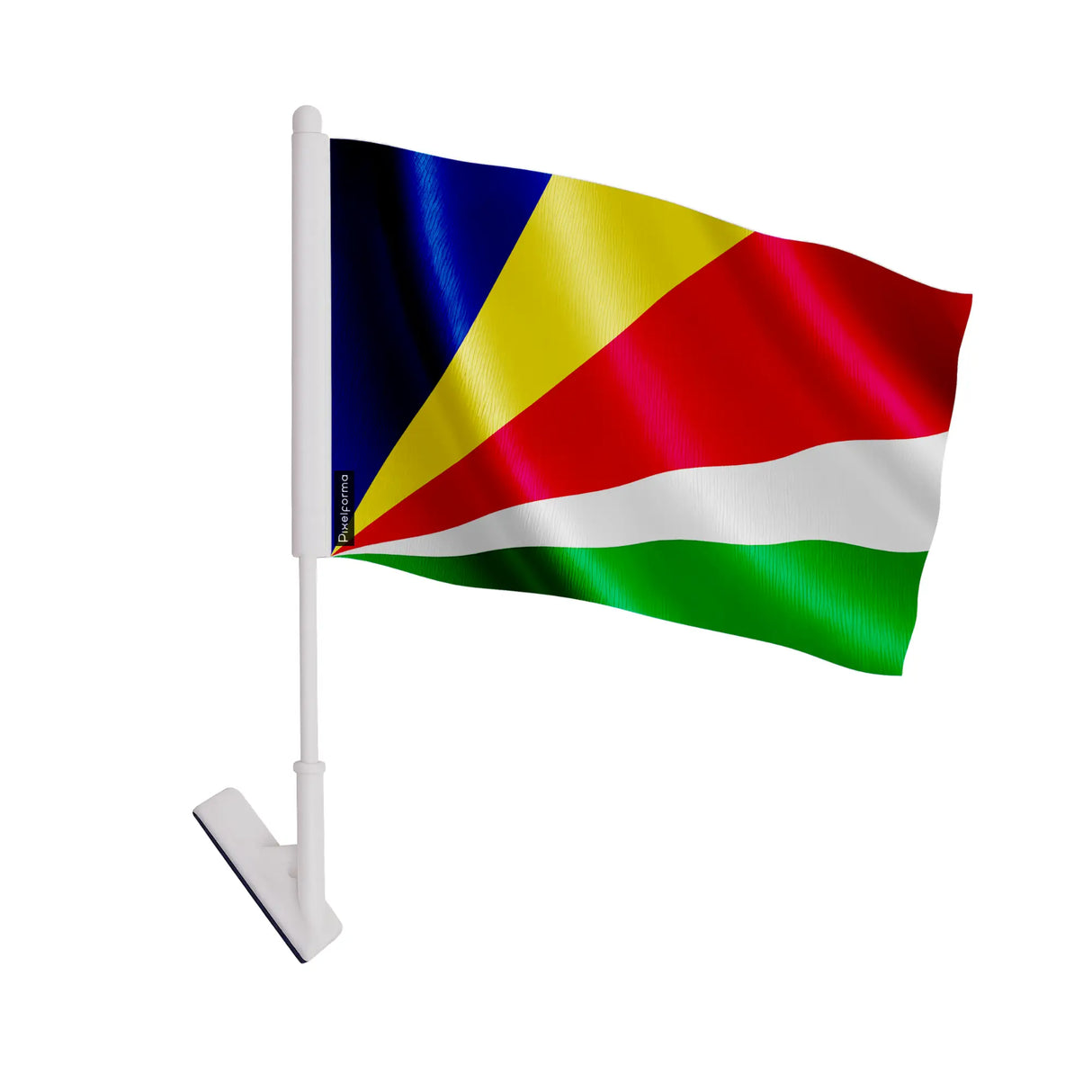 Drapeau adhésif seychelles polyester facile à coller