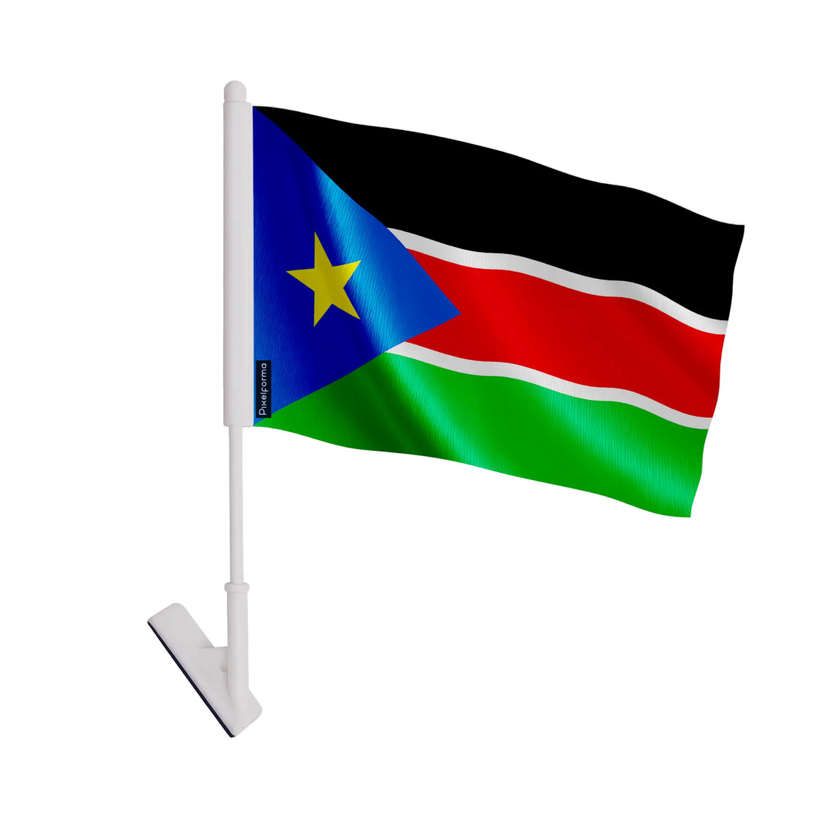 Drapeau adhésif soudan du sud en polyester facile à coller