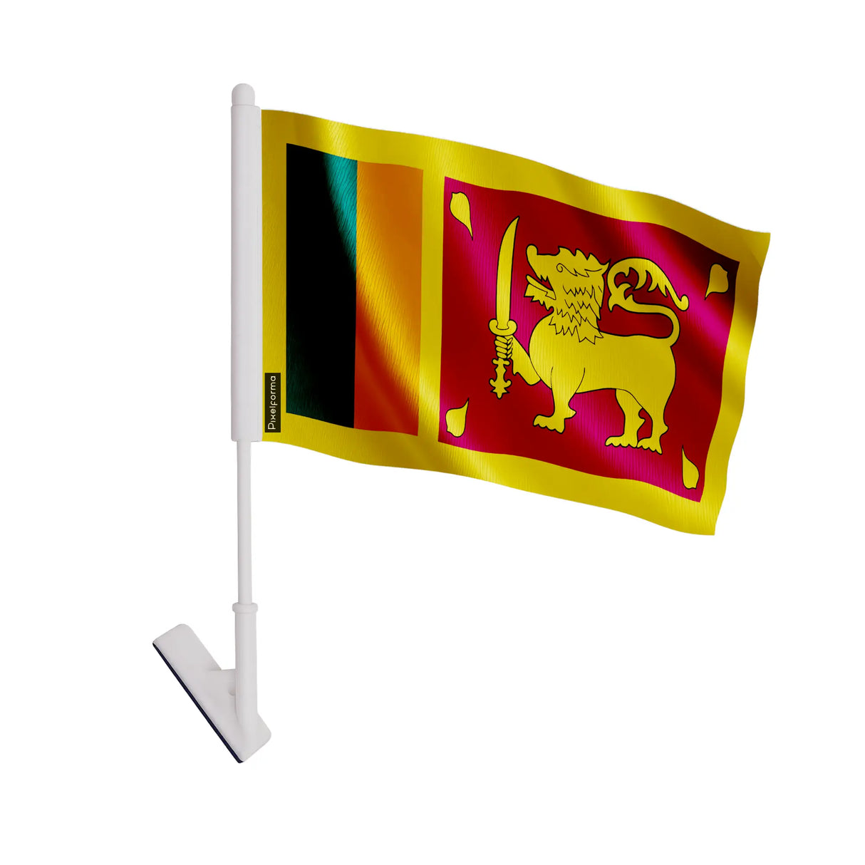 Drapeau adhésif sri lanka polyester souple facile à coller