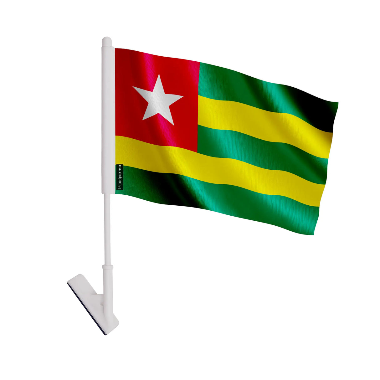 Drapeau adhésif togo polyester souple facile à coller